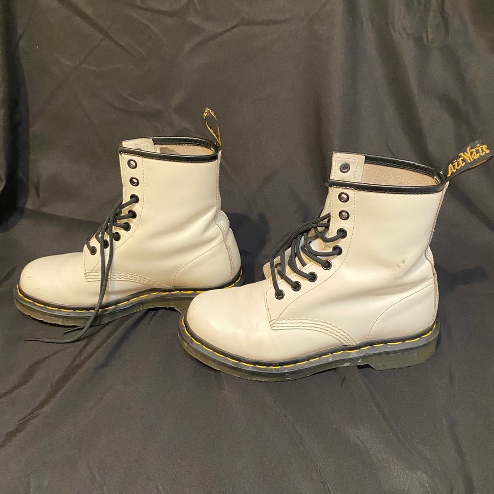 Dr. Martens 1460 White Combat Boots - Size 6 - Picture 3 of 9